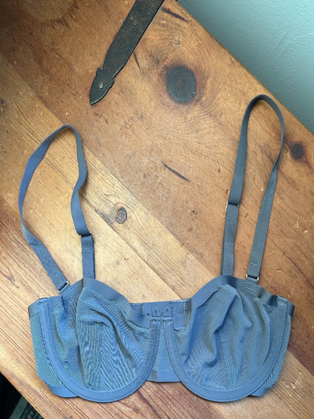 CUUP NWOT 30C Mesh Balconette Bra in Charcoal